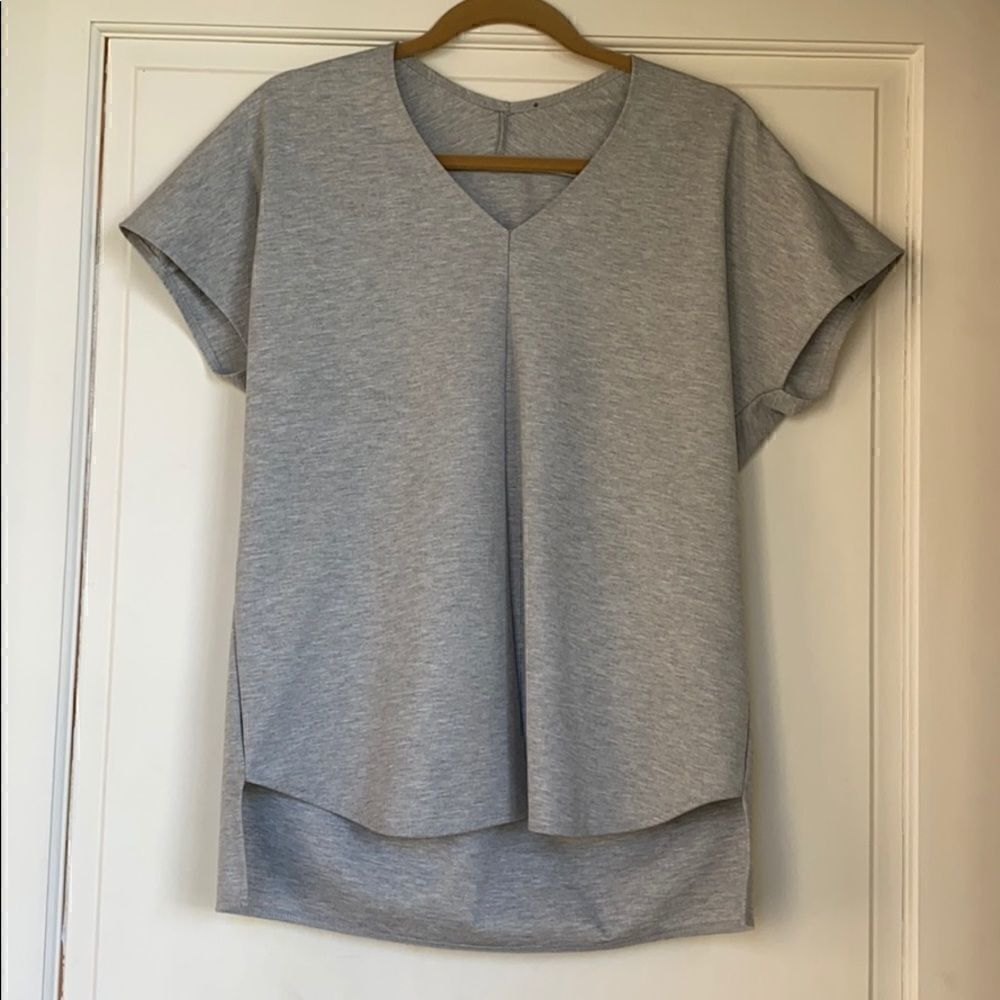 Hi Lo Tunic Length V Neck Top